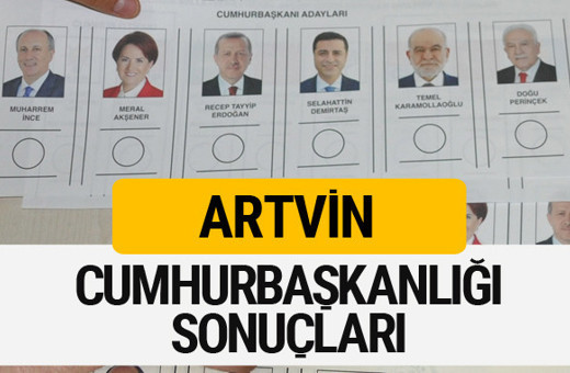 Artvin Cumhurbaşkanlığı seçim sonucu 2018 Artvin sonuçları