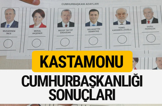 Kastamonu Cumhurbaşkanlığı seçim sonucu 2018 Kastamonu sonuçları