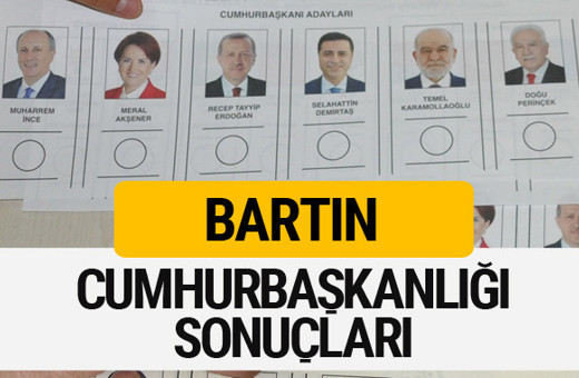 Bartın Cumhurbaşkanlığı seçim sonucu 2018 Bartın sonuçları