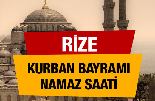 Rize Kurban bayramı namaz saati : 06:14