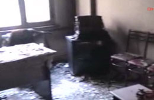 BDP Çorlu binasında yangın