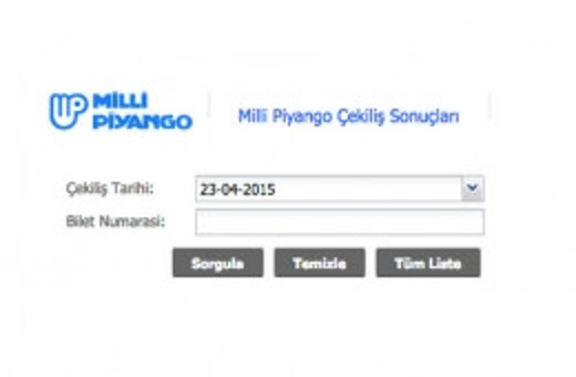 Milli Piyango 29 Nisan çekilişi bilet sorgulama