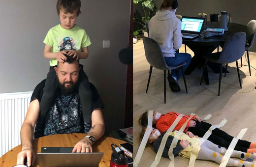 Evden çalışan ailelerin çocuklarıyla mücadelelerine inanamayacaksınız!