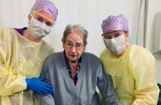 101 yaşındaki kadın koronavirüsü yendi!