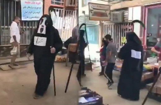 İran’da sokağa çıkan karşısında Azraili buldu