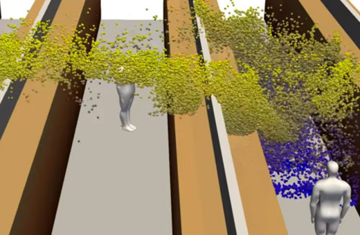 Hapşırmanın ardından mikrodamlacıklar böyle havada kalıyor