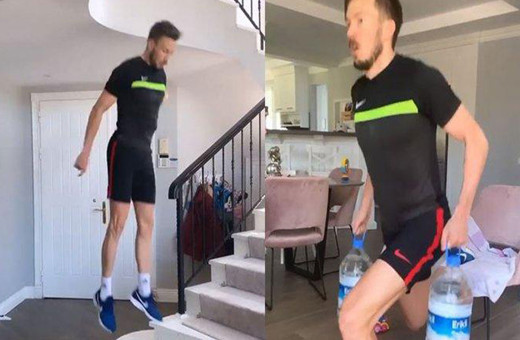 Martin Linnes'ten şu şişeleri ile antrenman