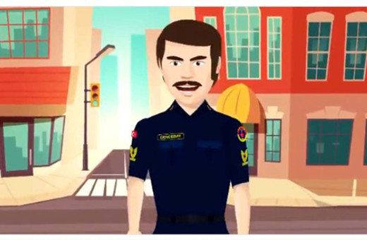 Jandarmadan Orhan Gencebay animasyonlu "Ya evde yoksan"