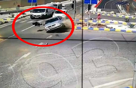 Mardin'de kırmızı ışıkta geçen otomobil dehşet yaşattı yaya çarptı