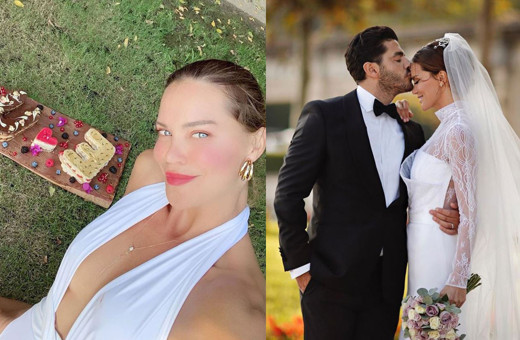 Ebru Şallı eşinin kucağında poz verdi!