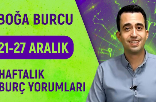 Boğa burcu 21-27 Aralık haftalık yorumları iç dünyanıza dönüyorsunuz!
