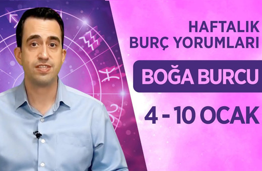 Boğa haftalık burç yorumları 4-10 Ocak ikili ilişkiler ön planda!