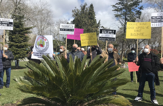 İBB önünde KİPTAŞ'ın kentsel dönüşüm projesi protesto edildi