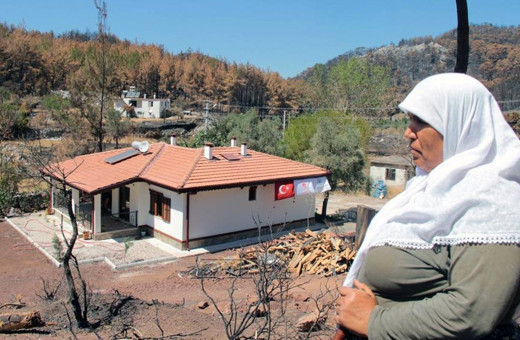 Marmaris'teki orman yangınlarında yanmıştı TOKİ kısa sürede yapıp teslim etti