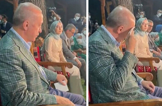 Başkan Erdoğan gözyaşlarını tutamadı