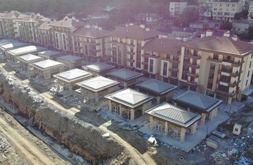 Giresun’un Dereli ilçesinde yapımı süren afet konutlarında sona yaklaşıldı