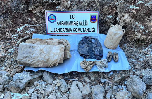 Kahramanmaraş’ta PKK’lı teröristlere ait yaşam malzemesi ele geçirildi