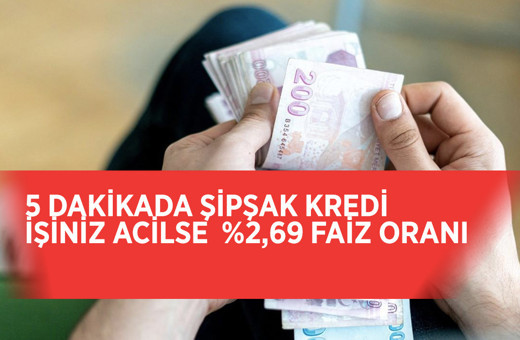 5 dakikada PTT'den şipşak ihtiyaç kredisi işi acil olana %2,69 faiz oranı