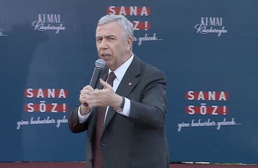Mansur Yavaş'ın Adana mitinginde HDP bayrağı sallandı