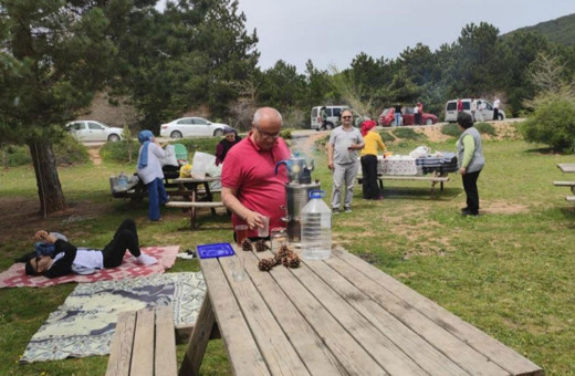 Manisa'da oylarını kullanan vatandaşlar pikniğe çıktı