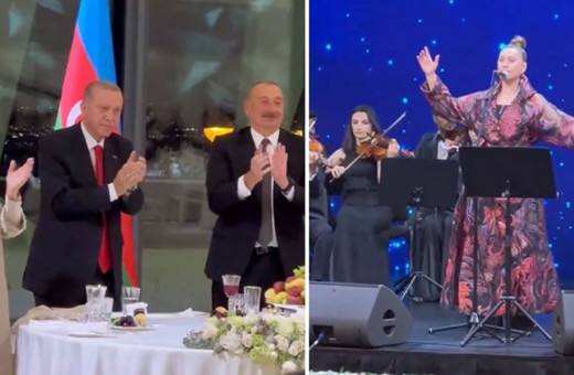 Erdoğan ve Aliyev, Azerin'in Çırpınırdın Karadeniz şarkısını ayakta alkışladı