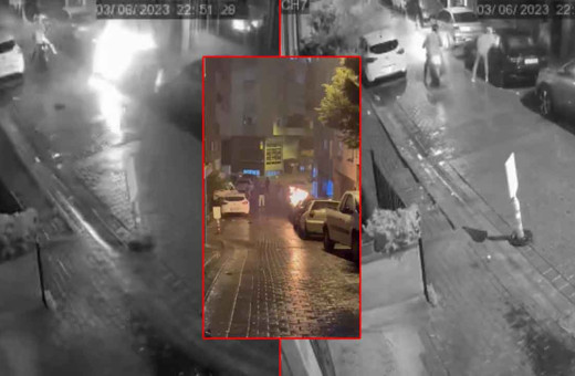 İstanbul'da eski sevgili dehşeti! Motorla geldi, lüks otomobili kundaklayıp kaçtı: O anlar kamerada!
