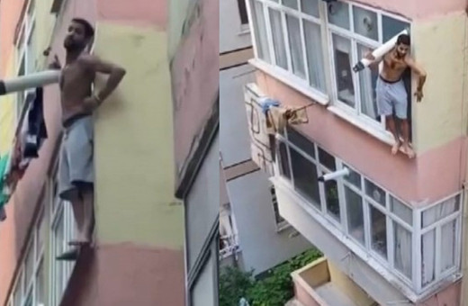 Ölmek istedi nedeni herkesi şaşkına çevirdi! İntihara kalkışan kişi 3. katta böyle asılı kaldı