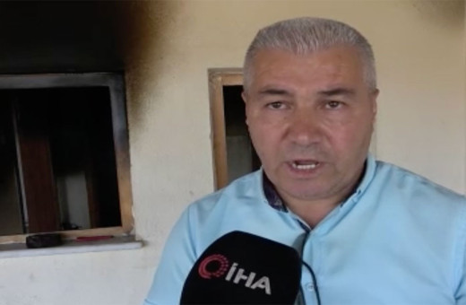 Kayseri'de evden çıkartılan yabancı uyruklu kiracı evi ateşe verip kaçtı! Ev sahibi isyanlarda