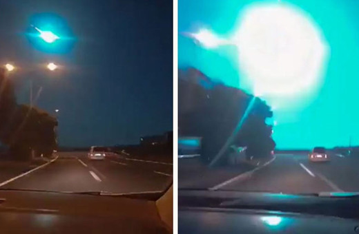 Gece adeta gündüze döndü! Düşen göktaşı, Türkiye'nin birçok noktasından görüntülendi