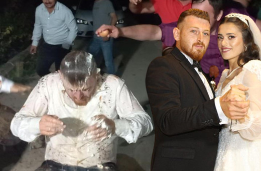 Damadın başına gelmeyen kalmadı! Yumurta sağanağına tutuldu, başına sirkeli su döküldü, havuza atıldı