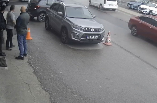 Trabzon'da otomobil vitrine girdi!