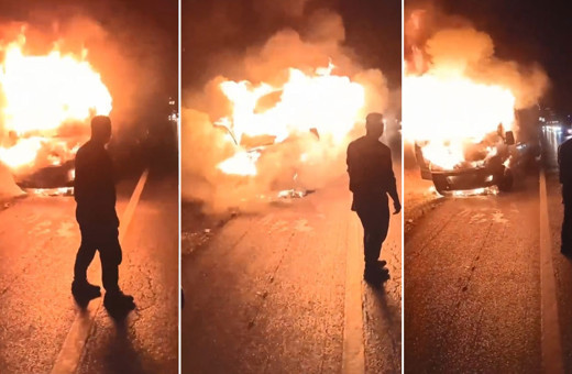 Bursa’da seyir halindeki kamyonet alev topuna döndü