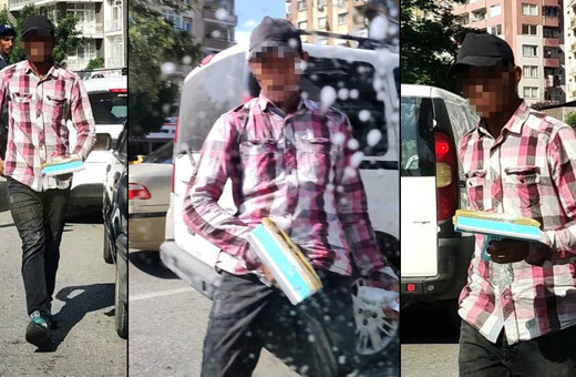 Cam silen genç, kendisini görüntüleyen sürücüyü taciz etti: O anlar kamerada