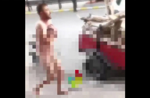 Sokakta çıplak halde gezerek 'mehdi' olduğunu iddia etti! Görüntüler Kayseri'de kaydedildi