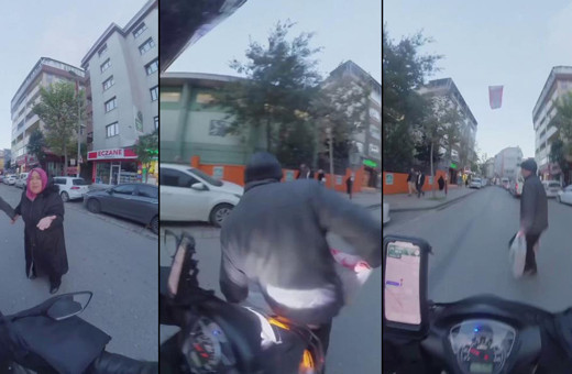 Pendik'te motor kuryeden servis sürücüsüne 'Polat Alemdar' tepkisi