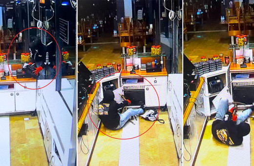 Çapayla çelik kasayı düşe kalka böyle soydu! Kasayı açınca kız arkadaşıyla dans etti