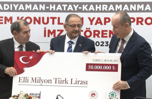 Galatasaray'dan deprem bölgesinde 300 konut yapımı için bağış!