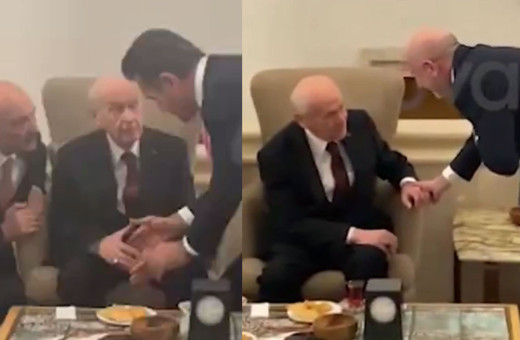 CHP'li Mustafa Sarıgül, Devlet Bahçeli'nin yanına gidip selamlaştı! Bahçeli ne ikram etti?