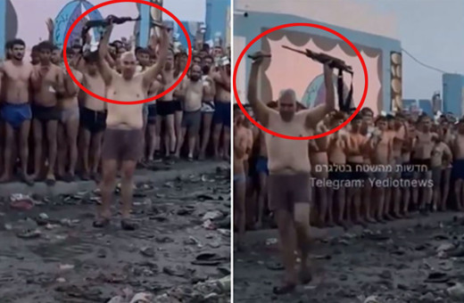 İsrail üçkağıdı! 'Hamas silah bırakıyor' diye çıplak Fiistinlileri oynattılar! Silah bir videoda sağ, diğerinde sol elde