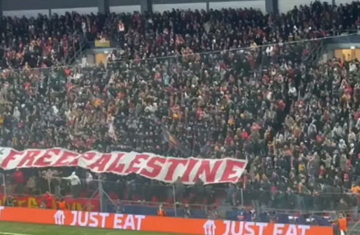 Galatasaray taraftarından Filistin'e destek mesajı!