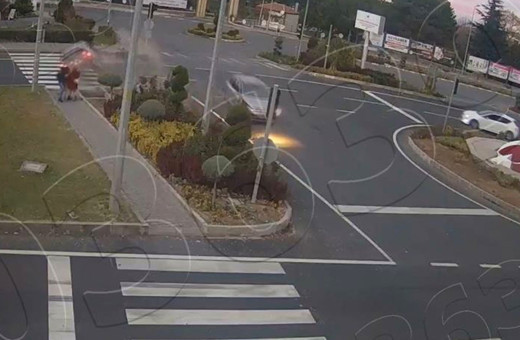 Nevşehir'de ölümden saniyelerle kurtuldular o anlar kamerada