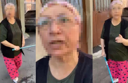 Sopalı kadın ev sahibi, kiracısına "Evimden çıkacaksın" diyerek saldırdı