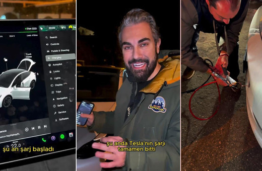 Tesla Uludağ'da eksi 5 derecede dondu, Renault kurtardı