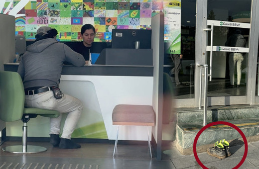 İnşaat işçisi bankaya çamurlu ayakkabılarını çıkarıp girdi! Yerler kirlenmesin ben de emekçiyim...