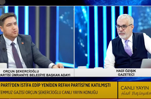 Yeniden Refah Partisi Ümraniye Belediye Başkan adayı oy oranını canlı yayında açıkladı