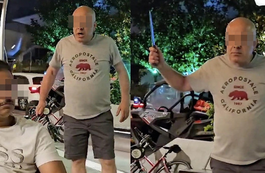 İstanbul'da kafede oturan Arap turistlere tehdit! Bıçağı defalarca savuran kişi küfürler yağdırdı