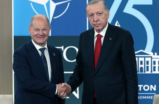 Cumhurbaşkanı Erdoğan, Olaf Scholz'u kabul etti