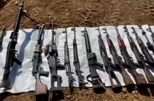 Pençe-Kilit Operasyonu bölgesinde teröristlere ait çok sayıda silah ve mühimmat ele geçirildi