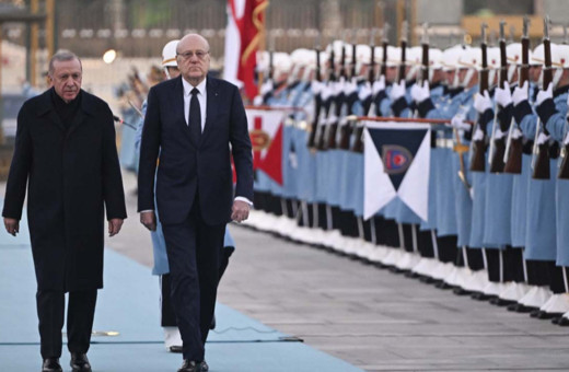 Cumhurbaşkanı Erdoğan, Necip Mikati'yi resmi törenle karşıladı