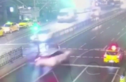 Fenerbahçe maçı için gelen Rangers taraftarının hayatını kaybettiği kaza kamerada